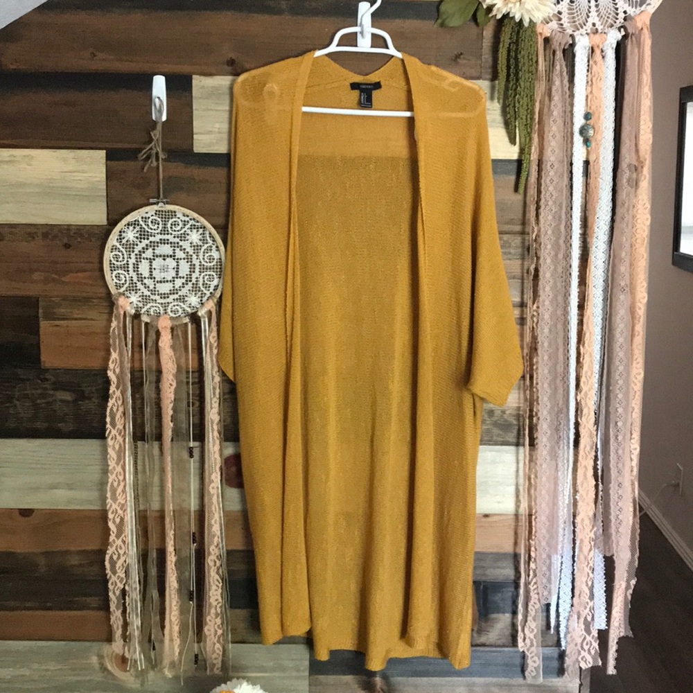Forever21 Mustard Cardigan